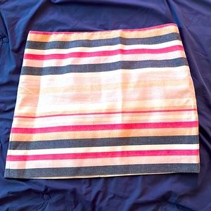 Striped metallic miniskirt